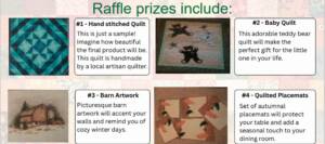 selection of Quilt raffle draw items