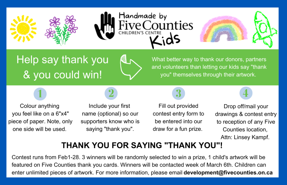 Information flyer on Thank You Card contest
