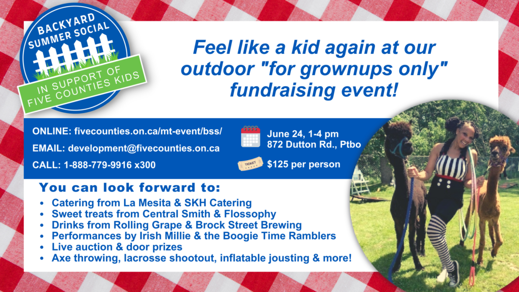 Poster showing Backyard Summer Social Information