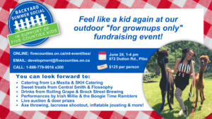 Banner giving details on Backyard Summer Social