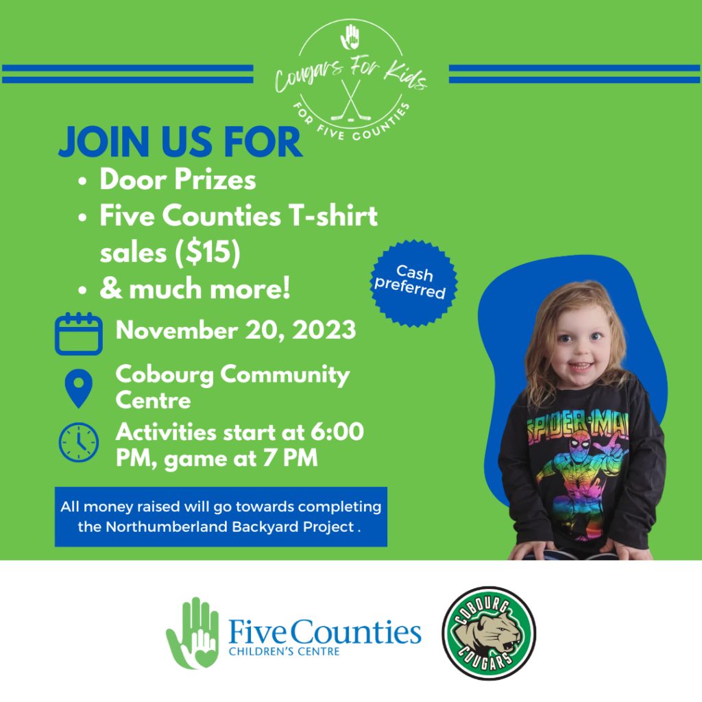 Visual providing information on Cougars for Kids night on Nov. 20.