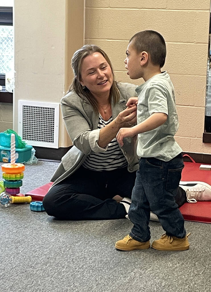 Jude receiving therapy at Five Counties.