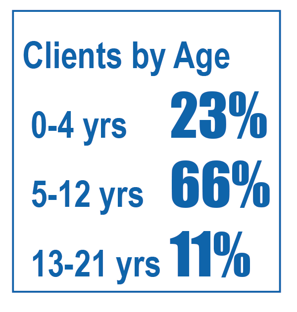 Clients by age 