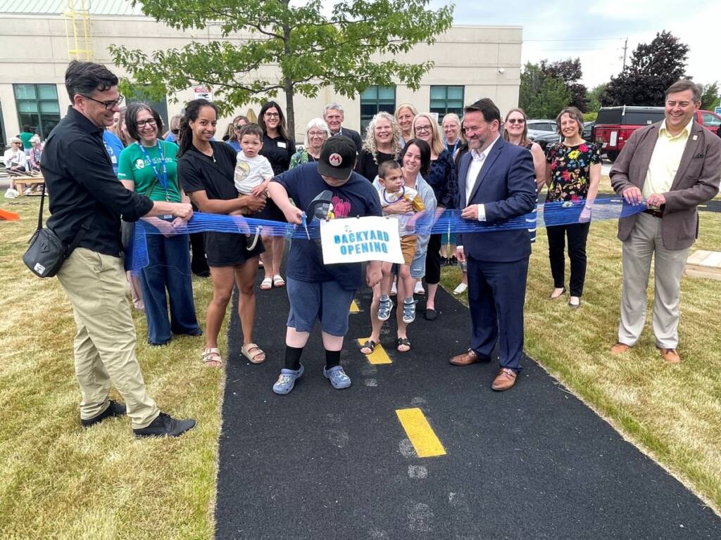Ribbon cutting for new Cobourg backyard