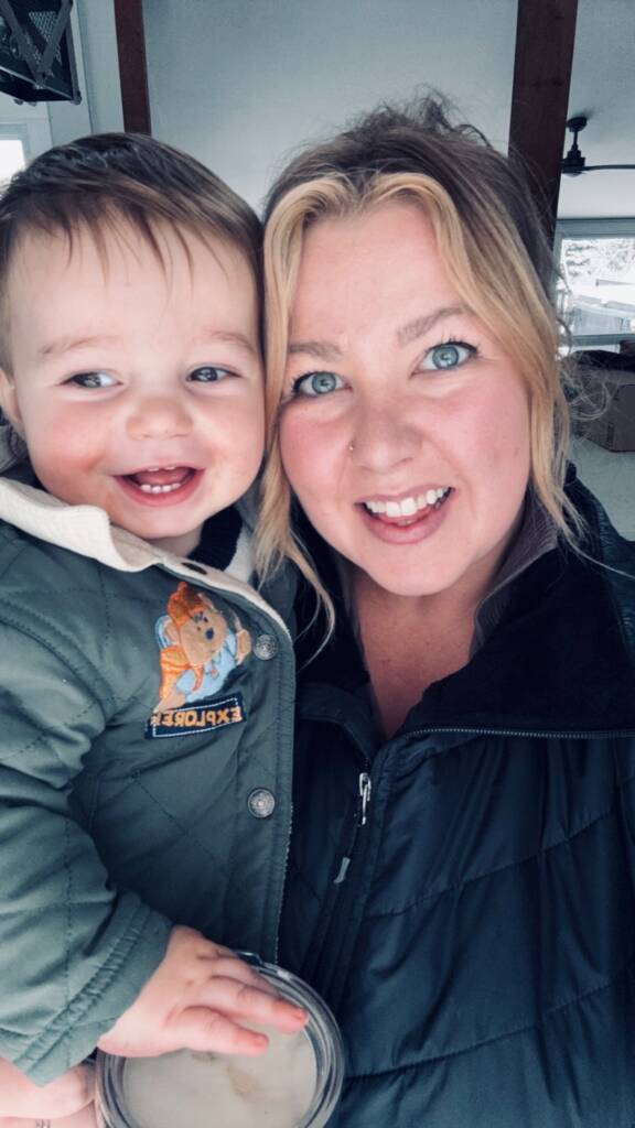 Jenna with her son Watson