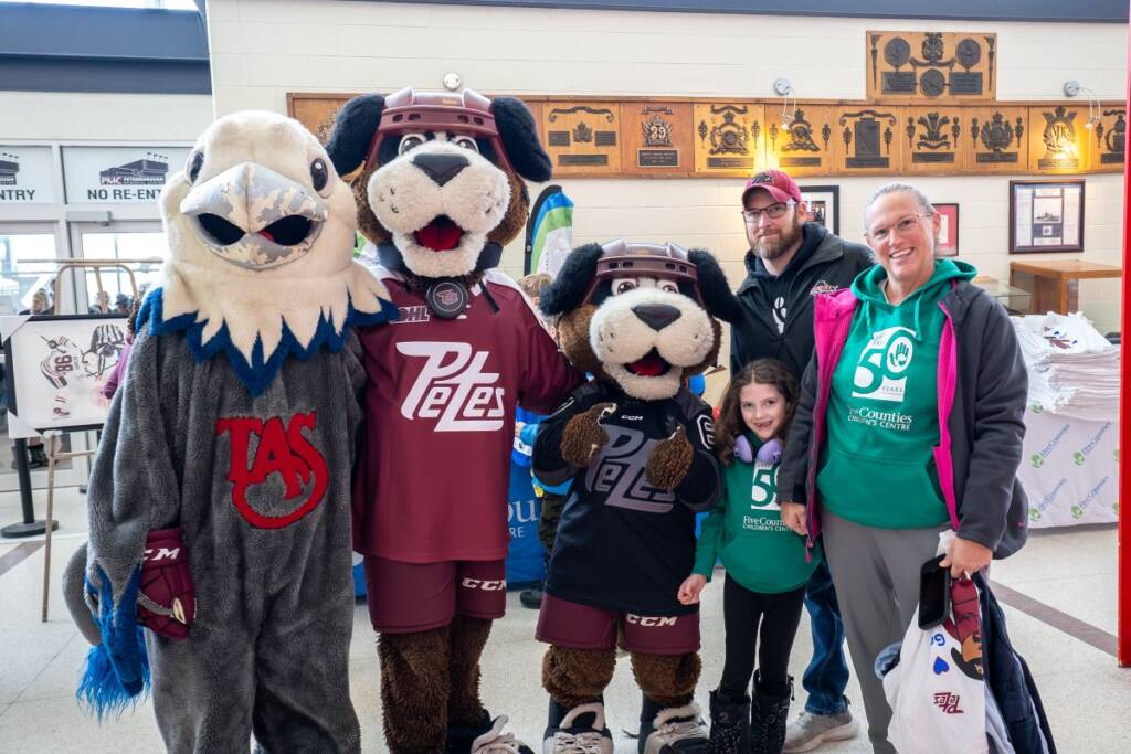 Petes mascots and Five Counties families