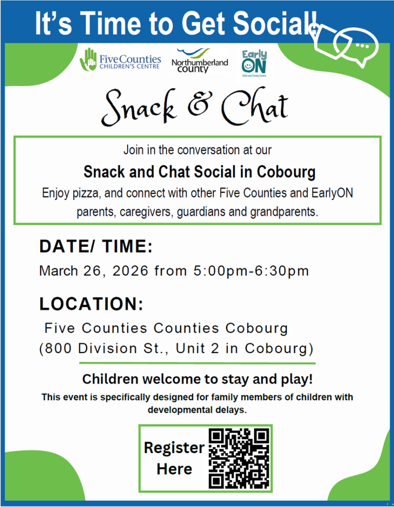 Snack and Chat in Cobourg on March 26
