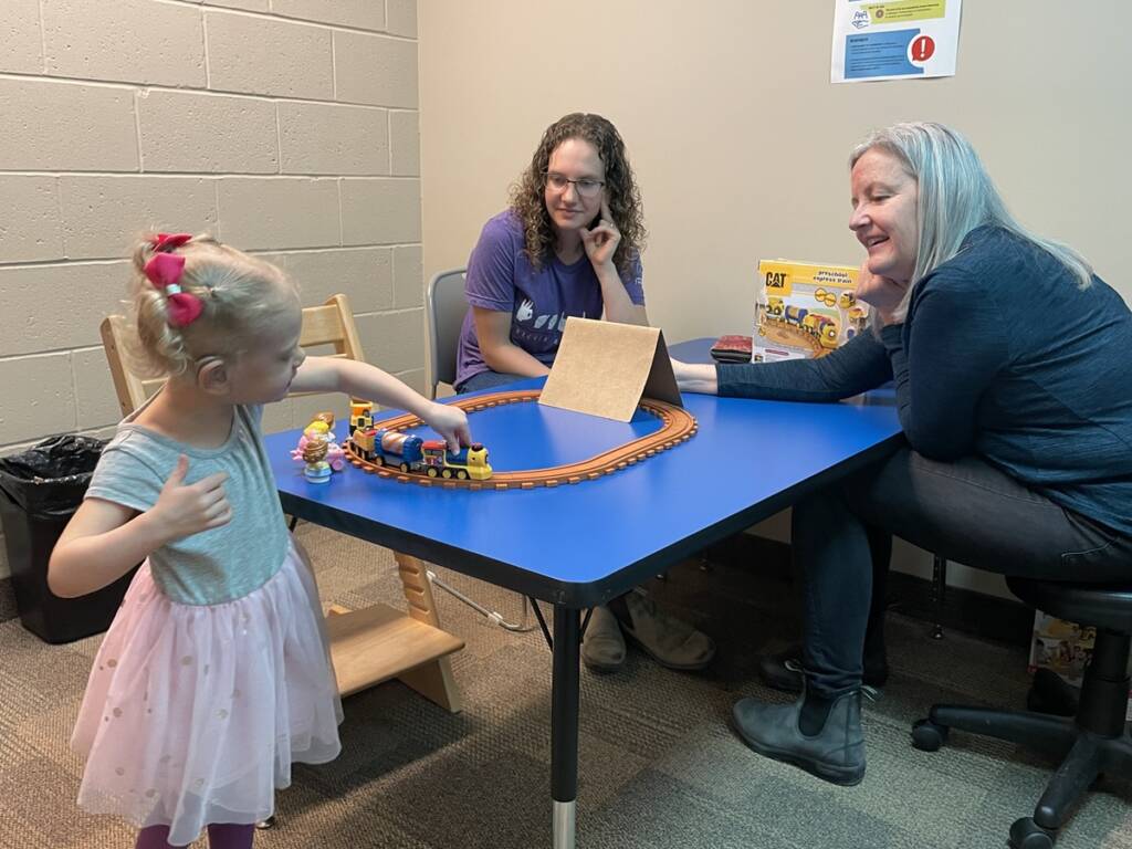 Speech therapy session