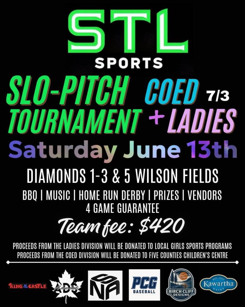 Sports slo-pitch tournament for Five Counties