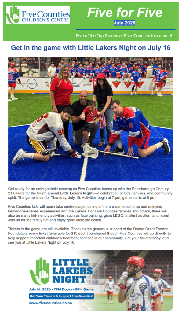Five for Five newsletter for July 2026
